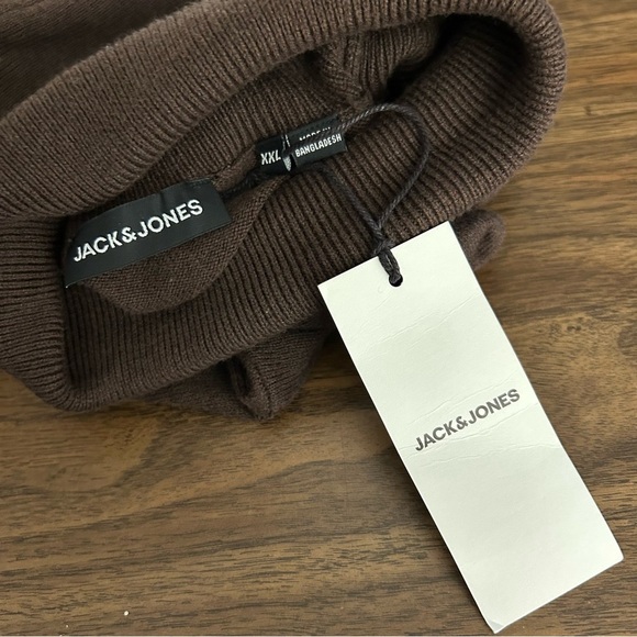 ❤️ NWT JACKS & JONES Brown Turtleneck Sweater XXL - Picture 6 of 12